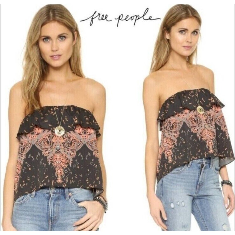 Free People Boho‎ Flounce Crop Top in Size Medium